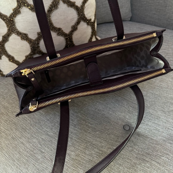 Kate Spade Dark Plum Leather Shoulder Bag - Picture 5 of 9